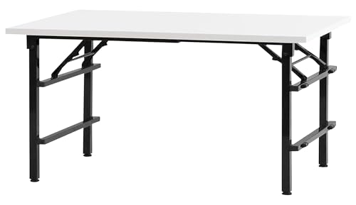 法人様向け 折りたたみ作業台 ワークベンチ 耐荷重200kg 幅1500mm×奥行750mm コンパクト収納可能 業務用 頑丈設計 組み立て不要 オフィス・ガレージ・工場用 ホワイト WKTB-7515